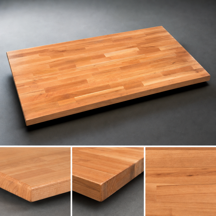 Product image #3 for Boos Block American Cherry Blended Edge Grain Kitchen Countertop with Varnique Finish, 120 x 27 x 1-1/2 Inch, Flat No-Backsplash