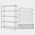 Thumbnail image #3 for Quantum Stationary Wire Shelving Starter Kit, 72-Inch W x 24-Inch D x 63-Inch H, 5 Shelves