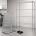 Thumbnail image #3 for Quantum 72-Inch W x 18-Inch D x 63-Inch H Stainless Steel Wire Shelving Starter Kit, 5 Shelves, 4 Posts