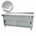 Thumbnail image #3 for Advance Tabco Triumph (Supreme) Solid Top Utility Station with Sliding Doors and Poly Cutting Board, 77-3/4 Inch Wide