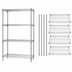 Thumbnail image #3 for Quantum WR86-1824C 86-Inch High Chrome Wire Shelving Starter Kit, 24 Inches W x 18 Inches D - 4 Shelves, 600-800 lb Per Shelf