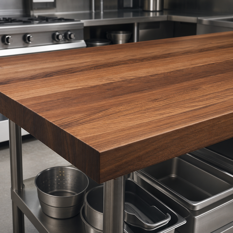 Product image #3 for John Boos Boos Block 72-Inch x 38-Inch American Black Walnut Edge Grain Countertop with Varnique Finish