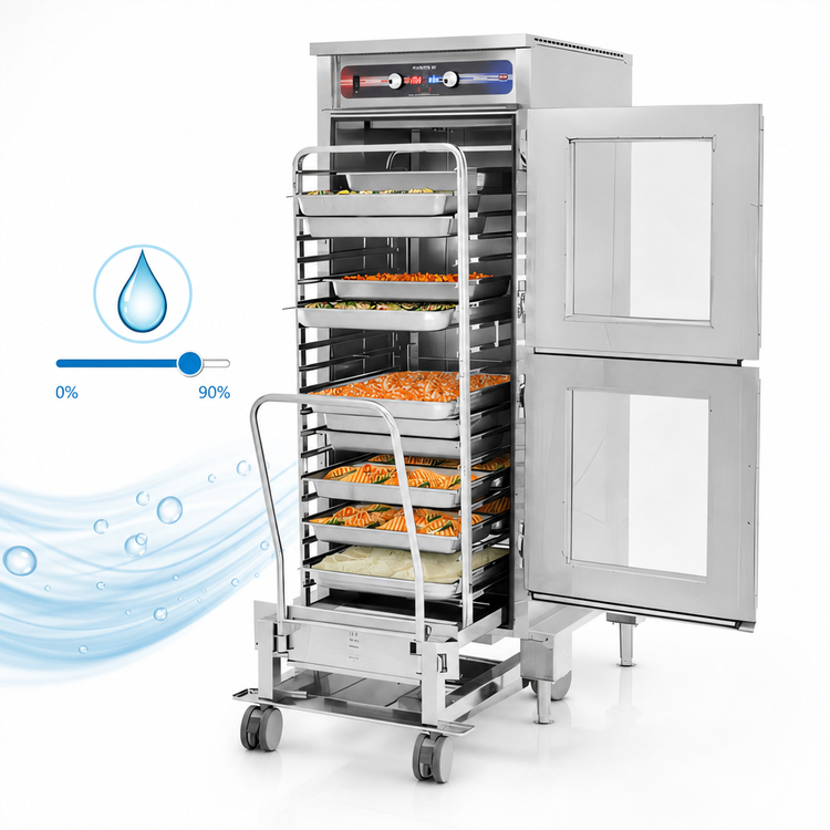 Product image #3 for FWE Clymate IQ Heated Holding Cabinet for Combi-Companion Racks, Floor Model, 1 Door, Stainless Steel