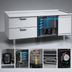 Thumbnail image #3 for La Rosa 62-Inch Self-Contained Freezer Equipment Stand with 1 Door and 2 Drawers