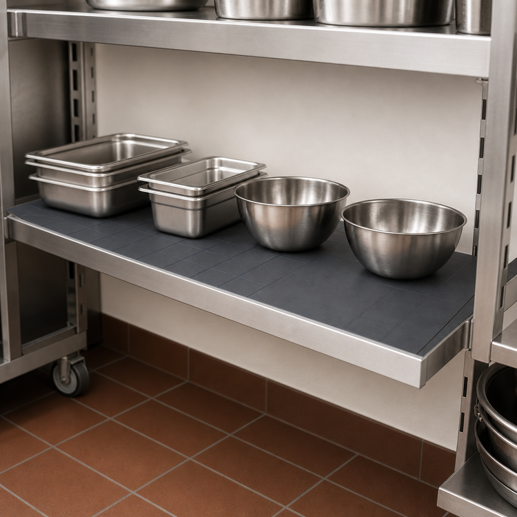 Product image #3 for Fermostock Horizontal Shelf with Solid Polymer Inserts, 38 in. x 18 in., 800 lb. Capacity