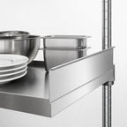Thumbnail image #3 for Metro Super Erecta L42WS 42-Inch x 4-Inch Stainless Steel Shelf Ledge for Solid Shelves Case of 6