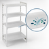 Thumbnail image #4 for Cambro Camshelving Premium 4-Tier Solid Stationary Starter Polymer Shelving Unit, 24-Inch Deep x 30-Inch Wide x 64-Inch High