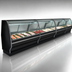 Thumbnail image #3 for Howard-McCray 40E Series Endless Design Curved Glass Remote Fish & Poultry Refrigerated Display Case, 99.5-Inch, Single Duty, Black Exterior / White Interior, LED