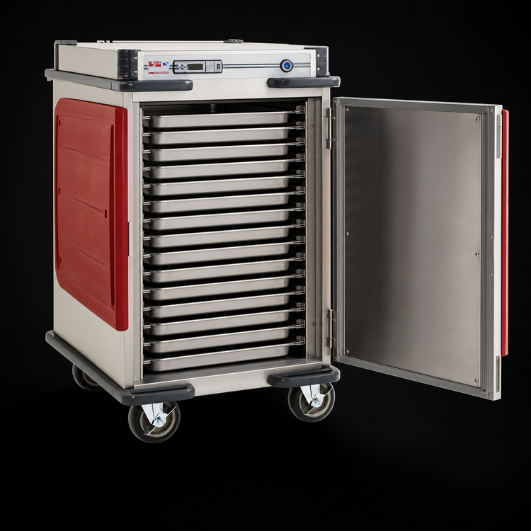 Product image #3 for Metro C5 Transport Armour Half-Height Mobile Heated Holding Cabinet, 18-Pan Capacity, 120V