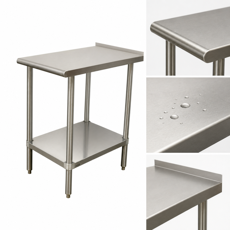 Product image #3 for Advance Tabco Stainless Steel Equipment Filler Table with Adjustable Undershelf, 15 x 36 Inches