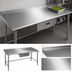 Thumbnail image #3 for Eagle Group Budget Series Stainless Steel Work Table with 1-1/2-Inch Rear Up-Turn, 48 x 24 Inches