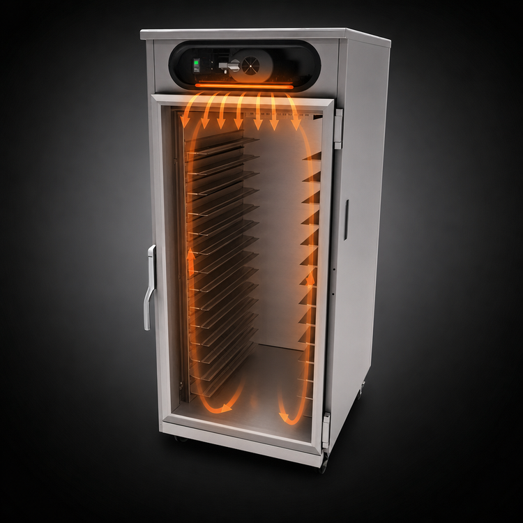 Product image #3 for hotLOGIX HL7-14 3/4 Height Insulated Heated Holding Cabinet, Stainless Steel, 28 Pan Capacity