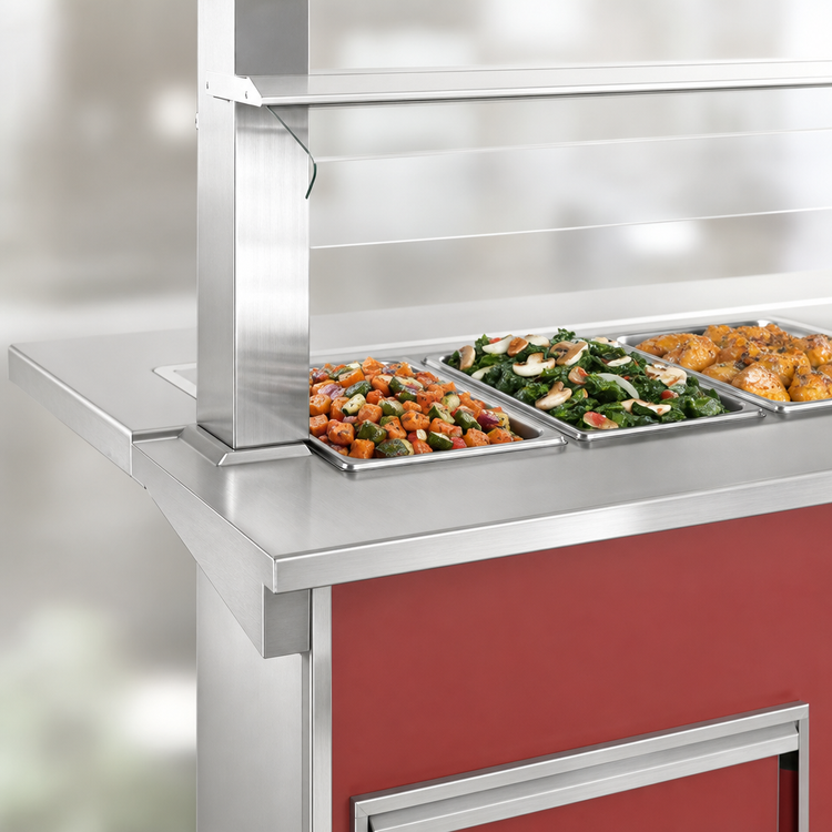 Product image #3 for Vollrath 4-Series Signature Server Stainless Steel ADA Countertop Outside Corner Plate Rest Station