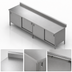 Thumbnail image #3 for John Boos 84 x 30-Inch Enclosed Base Stainless Steel Work Table with Sliding Doors and 5-Inch Backsplash
