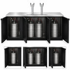 Thumbnail image #3 for Hoshizaki DD80 Three-Section Direct-Draw Draft Beer Cooler, 80-Inch, 4 Half-Keg Capacity, Dual Towers, Black Exterior