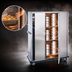 Thumbnail image #4 for FWE P-Series Heated Banquet Cart, 180 Covered 11-Inch Plate Capacity, Single Door, Stainless Steel, Mobile