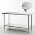Thumbnail image #3 for Mixrite 60-Inch x 30-Inch Stainless Steel Work Table with Adjustable Undershelf and Bullet Feet