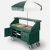 Thumbnail image #4 for Cambro Camcruiser® Vending Cart with 4 Full-Size Wells, 72-Inch Umbrella, Kentucky Green