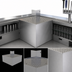 Thumbnail image #3 for Glastender COLB Outside L-Shape Corner Drainboard, 24-Inch Deep, Stainless Steel, No Legs