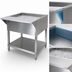 Thumbnail image #3 for Klinger's Trading CP2 Stationary Ice-Cooled Cold Pan Table with 2-Pan Capacity