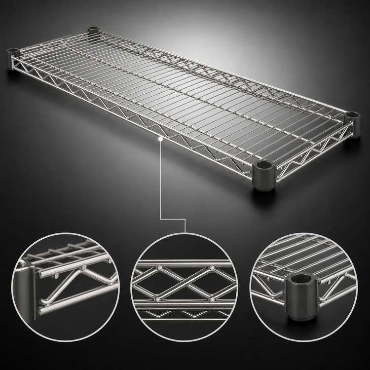 Product image #3 for Eagle Valu-Gard 72 Inch x 21 Inch Quad-Adjust Wire Shelf