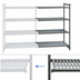 Thumbnail image #3 for Cambro Camshelving Basics Plus 4-Tier Add-On Polymer Shelving Unit, 18 x 42 x 84 Inches, Vented and Solid, Brushed Graphite