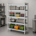 Thumbnail image #3 for Fermostock Stationary 4-Tier Starter Polymer Shelving Unit with Removable Inserts, 83 in. H x 52 in. W x 18 in. D