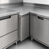 Thumbnail image #4 for BK Resources 18-Gauge Stainless Steel 5° Inside/Rear Corner Underbar Corner Filler with 4-Inch Riser