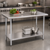 Thumbnail image #3 for Advance Tabco Special Value Series 72-Inch x 18-Inch Flat Top Stainless Steel Work Table with Adjustable Undershelf
