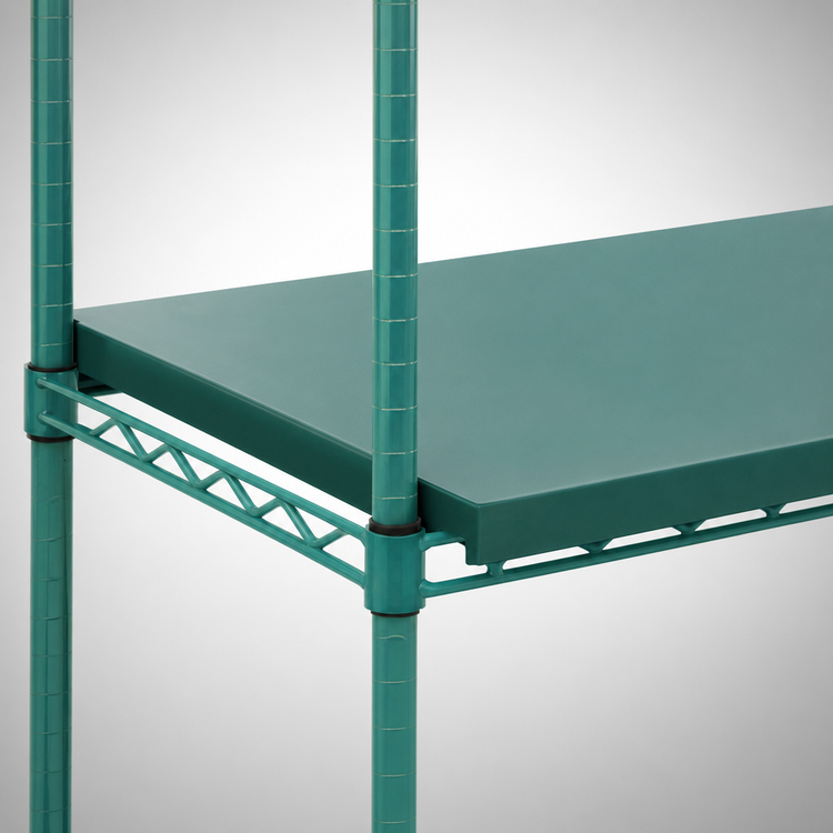 Product image #3 for Eagle Group QuadPlus 72-Inch x 24-Inch Solid Green Polymer Shelf Mat with Wire QuadTruss Frame