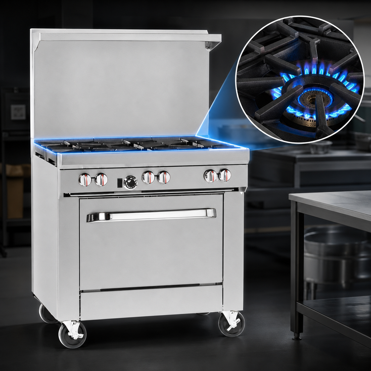 Product image #3 for Southbend S-Series 36-Inch Gas Restaurant Range with 4 Open Burners, 12-Inch Griddle and Convection Oven
