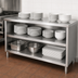Thumbnail image #4 for John Boos Open Front Stainless Steel Dish Cabinet with Mid-Shelf and Stallion Safety Edge, 60 x 15 x 35 Inches