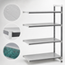 Thumbnail image #3 for Cambro Camshelving Elements XTRA 4-Tier Solid Stationary Add-On Shelving Unit, 18