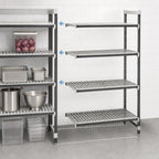 Thumbnail image #3 for Cambro Camshelving® Elements EXA184872V4480 Stationary Add-On Vented Polymer Shelving Unit, 18 x 48 x 72 in, 4-Tier, Gray