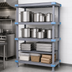 Thumbnail image #3 for Quantum Millenia 54W x 24D x 74H Polymer Shelving Unit, 2000 lb Capacity, 4 Open and 1 Solid Grid Shelves