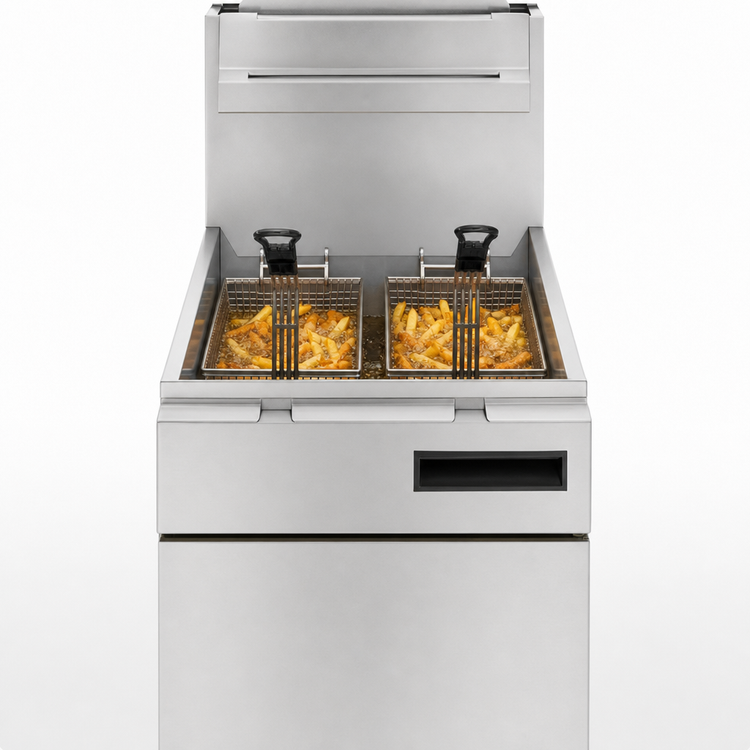Product image #4 for Wolf Quick Ship Commander Free-Standing Gas Fryer, 15-1/2 Inch Wide, 35-40 lb. Capacity, Twin Baskets