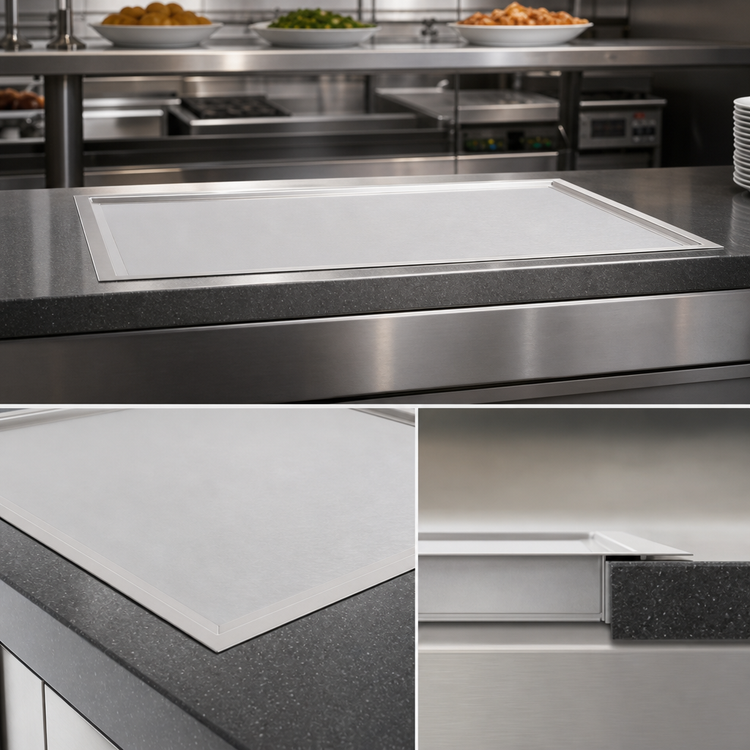 Product image #3 for Vollrath FC-4HS-42120-SSR Recessed Drop-In Heated Shelf, 44 in., Dual Zone, Stainless Steel, 120V