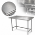 Thumbnail image #3 for Advance Tabco 60-Inch x 36-Inch 16-Gauge 430 Stainless Steel Open Base Work Table with 1-1/2-Inch Rear Up-Turn