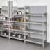 Thumbnail image #4 for Cambro Camshelving Premium 5-Tier Vented Add-On Polymer Shelving Unit, 21 x 42 x 84 Inches, Speckled Gray