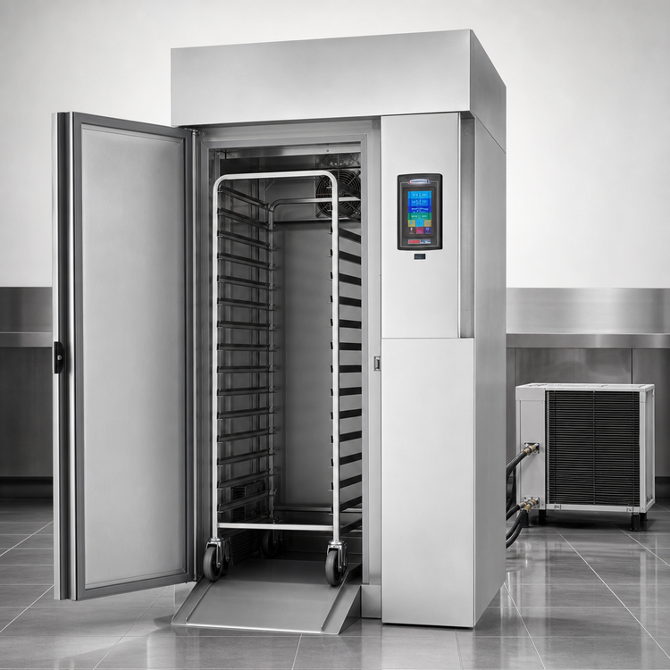 Product image #3 for American Panel HURRiCHiLL Roll-In Remote Blast Chiller/Shock Freezer for 1 Mobile Rack