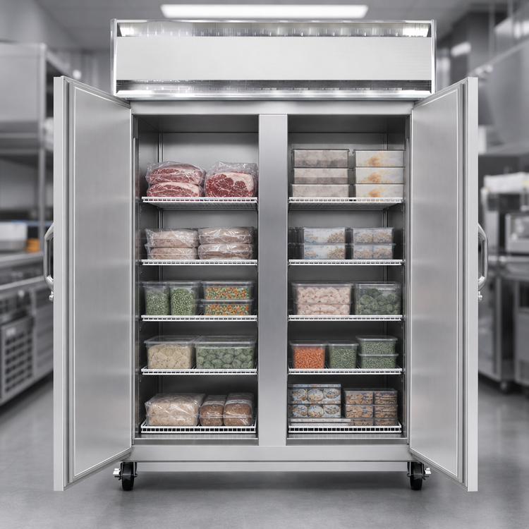 Product image #3 for Continental Refrigerator 2FNSA Two-Section Reach-In Freezer with Full-Height Solid Doors
