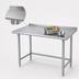 Thumbnail image #3 for Advance Tabco Special Value Series 60-Inch x 24-Inch Open Base Stainless Steel Work Table with 1-1/2-Inch Rear Splash