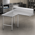 Thumbnail image #3 for John Boos Pro-Bowl L-Shaped Island Clean Dishtable, 60-Inch Machine-to-Corner, 120-Inch Corner-to-End, Right-to-Left Operation