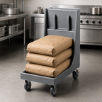 Thumbnail image #4 for Cambro Camdolly® CD300H615 Open-Frame Dolly with Handle, 350 lb. Capacity, Five 5-Inch Casters, Charcoal Gray