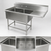 Thumbnail image #3 for John Boos Pro-Bowl 2-Compartment Stainless Steel Sink with Right Drainboard