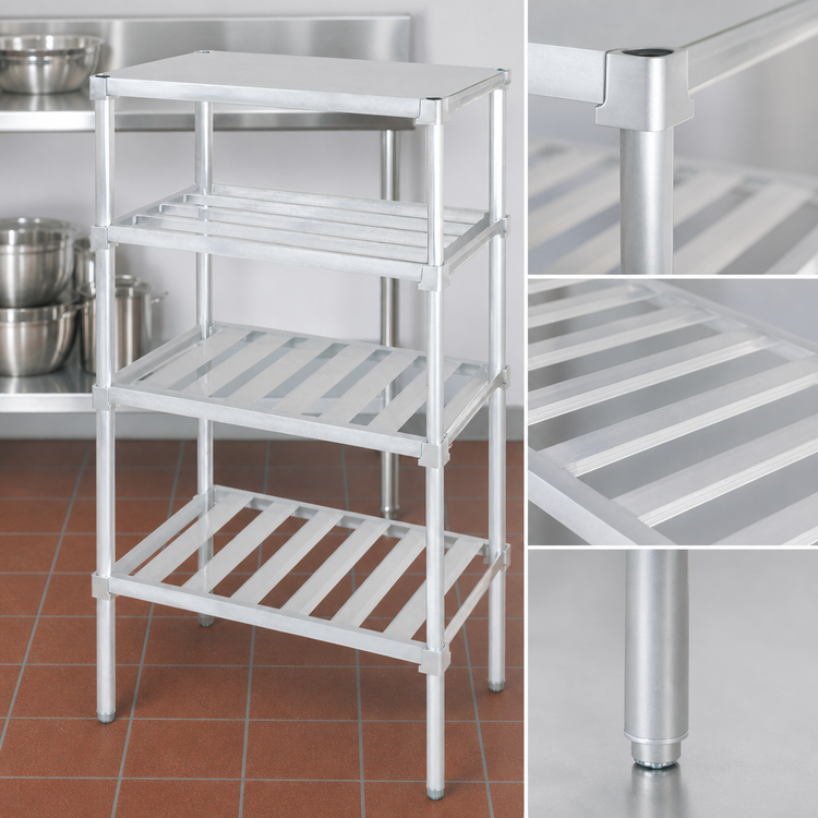 Product image #3 for Channel Manufacturing TA2042 Tubular Aluminum Adjustable Shelf, 42 x 20 Inches