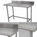 Thumbnail image #3 for Advance Tabco Special Value Series 30 x 30 Inch 16 Gauge 304 Stainless Steel Corner Work Table with 5 Inch Backsplash