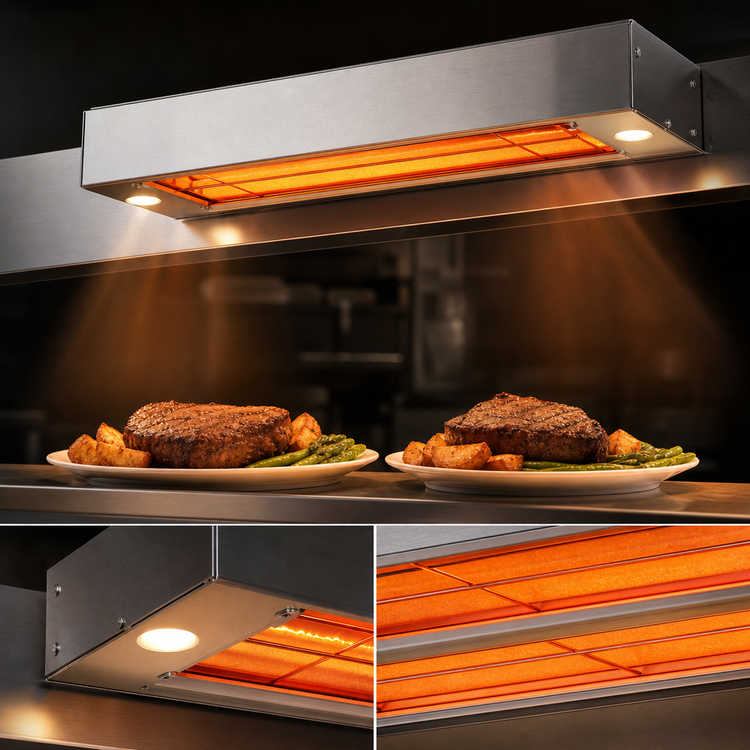 Product image #3 for Nemco Dual Lighted Infrared Strip Heater, 36 Inch, 240V