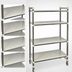 Thumbnail image #3 for Cambro Camshelving Elements XTRA High Density Top Rail 4-Shelf Solid Mobile Starter Unit, 18