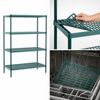 Thumbnail image #3 for Metro Super Erecta Pro PR-182474K3-S-4 Green Stationary Polymer Shelving Starter Unit, 18"W x 24"D x 74"H, 4 Shelves